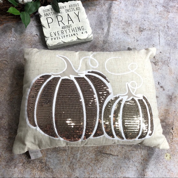jcpenney Other - JCPenney sequin pumpkin thanksgiving day pillow